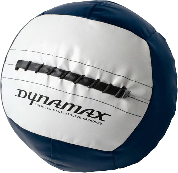 Dynamax Standard Medicine Ball, 4–30 lb Soft Shell Wall Ball, 14-Inch Weighted Exercise Ball for Strength Training, Core Workouts, Conditioning & Functional Fitness
