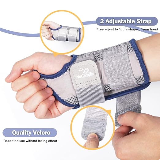 Wrist Brace for Carpal Tunnel Relief, Adjustable Wrist Support Splint Hand Brace for Men Women, Wrist Stabilizer Night Support for Pain Relief,Tendinitis,Arthritis(Right and Left Hands, S/M)