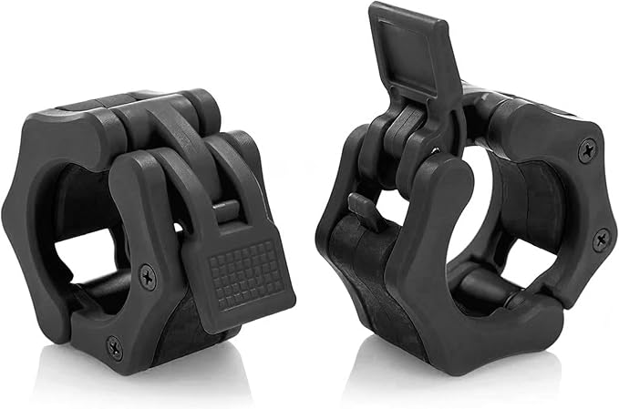 USA Made Olympic Barbell Collar 2 inch Quick Release Pair of Locking 2" Pro Weight Bar Plate Locks Clamp Clips for Workout Weightlifting Fitness Training