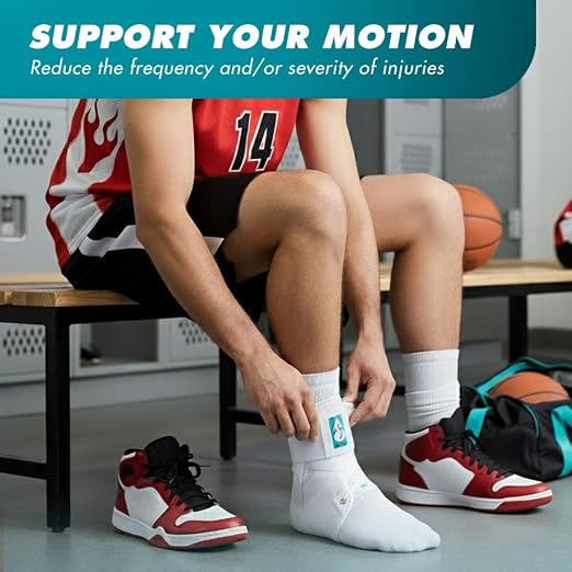 Med Spec ASO Ankle Stabilizer Lace Up Ankle Brace Sprain Support White, MD | Ankle Brace for Sprains, Instability, Bilateral Orthopedic Support, Sports Injury Recovery, Men, Women, Teens & Kids. 264004