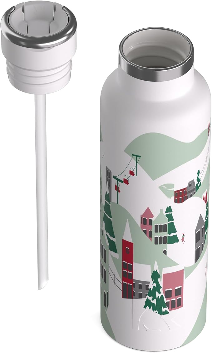 RTIC 20oz Journey Water Bottle Ceramic Lined Metal Stainless Steel Vacuum Insulated, BPA Free, Reusable, for Water, Hot and Cold Drinks, Travel, Sports, Camping, Apres Ski