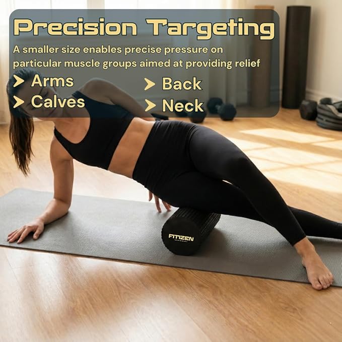 Fitizen Foam Roller – Muscle Massage Rehab Stiff Back Pain Physical Therapy Deep Tissue Firm Exercise Equipment Home Gym Stress Yoga Pilates for The Fit Citizen by FitNation