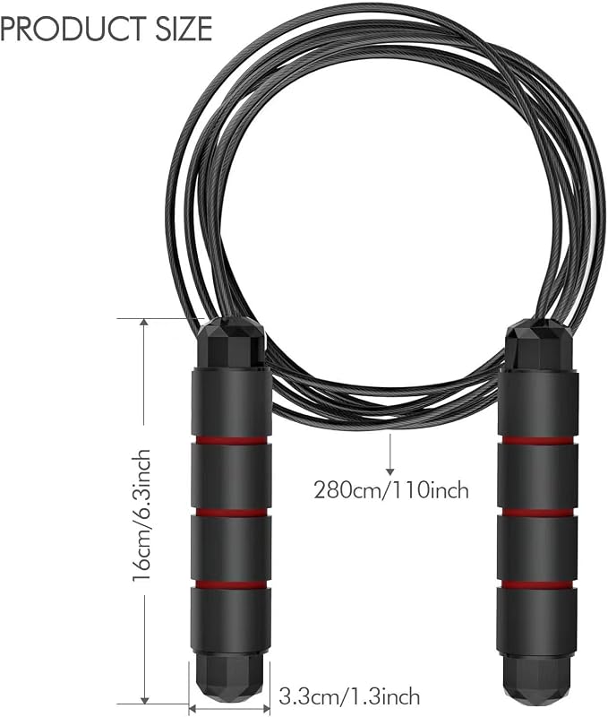 Jump Rope, Tangle-Free Rapid Speed Jumping Rope, adjustable jump rope, suitable for women, men, and children, suitable for home gyms, sports and fitness equipment, and slim figures