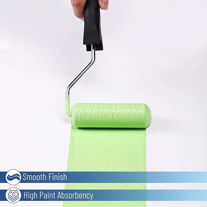 Bates- Foam Paint Roller Covers, 4 Inch, 30 Pack, Bulk High Density | Foam Roller Covers for Paint Roller Use, Smooth Finish Painting, Walls, Cabinets, Furniture & DIY Painting Projects
