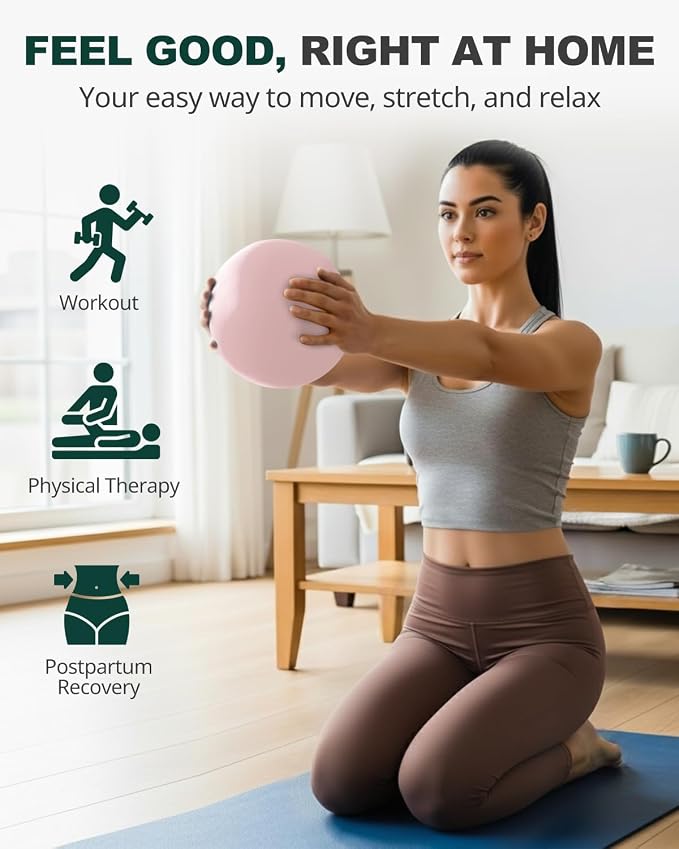 Trideer Yoga Ball for Exercise, Pilates, Core & Balance Training, Stability Ball for Pregnancy & Birthing Prep, Physical Therapy, Daily Stretching, Office Chair for Active Sitting, Quick Pump Included