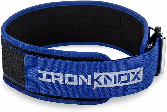 Premium Weight Lifting Belt, 4 Inch Weight Belt for Men and Women with Self Locking Metal Buckle for Maximum Support, Weightlifting Belt for Squat or Deadlift, Durable Gym Belt for Men