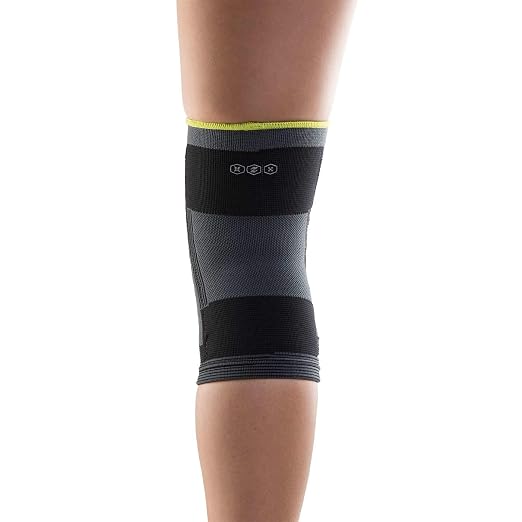 DonJoy Performance Deluxe Knit Knee Sleeve With Stays for Mild Knee Sprains & Strains - Slip-on Open-Patella Design for Athletes and Active Users, Large
