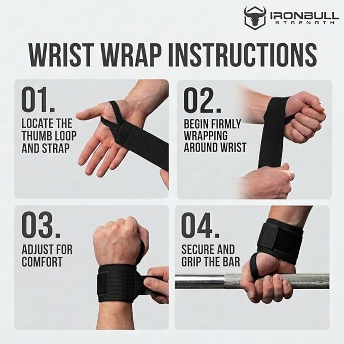 Wrist Wraps for Weightlifting (USPA & IPL Approved) - 18” Premium Quality Wrist Straps for Weightlifting - Weight Lifting Wrist Wraps with Thumb Loop - Best Gym Wrist Wraps for Lifting Weights, Curls & Dips - Lifting Wrist Wraps for Bench, Powerlifting...