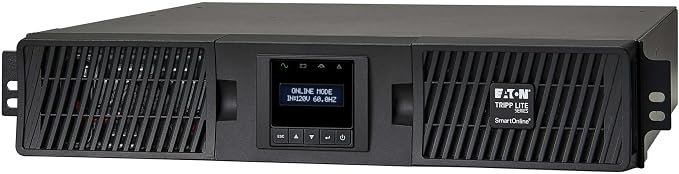 Eaton Tripp Lite Series SmartOnline 2200VA UPS, Pure Sine Wave Double-Conversion, 1800W, 2U Rack/Tower, Extended Run, Network Card Option, LCD, 2 Year Warranty & 250,000 Insurance (SU2200RTXLCD2U)