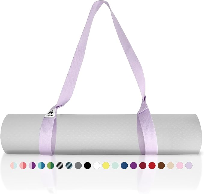 Yoga Mat Strap Adjustable Carrier for All Yoga Mats, 2 Sizes | Extra Thick Cotton Blend |16+ colors are available | Fits Most Yoga Mats | Soft Woven Texture | Comfortable Shoulder Carry