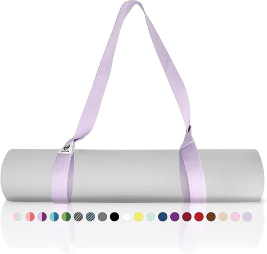 Yoga Mat Strap Adjustable Carrier for All Yoga Mats, 2 Sizes | Extra Thick Cotton Blend |16+ colors are available | Fits Most Yoga Mats | Soft Woven Texture | Comfortable Shoulder Carry