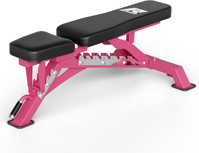 RITFIT Adjustable Weight Bench, Incline Decline Flat, 1300LB Capacity | Full Body Workout Bench for Home Gym Strength Training, 10 Backrest Positions, 3 Seat Angles, Heavy Duty Steel Frame
