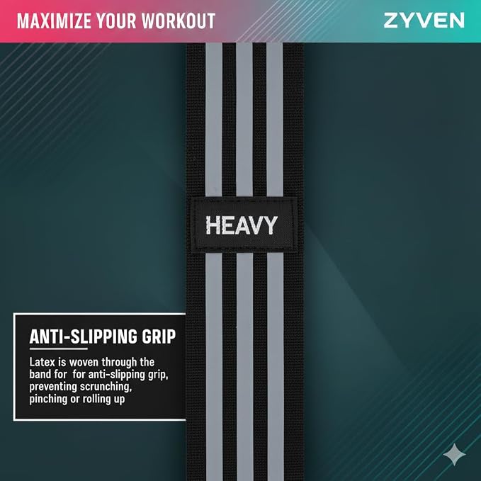 76 Inch Fabric Resistance Band for Working Out, Extra Long Resistance Band for Strength Training, Mobility & Stretching, Non Slip Heavy Duty Exercise Band for Yoga, Home Gym, Athletes