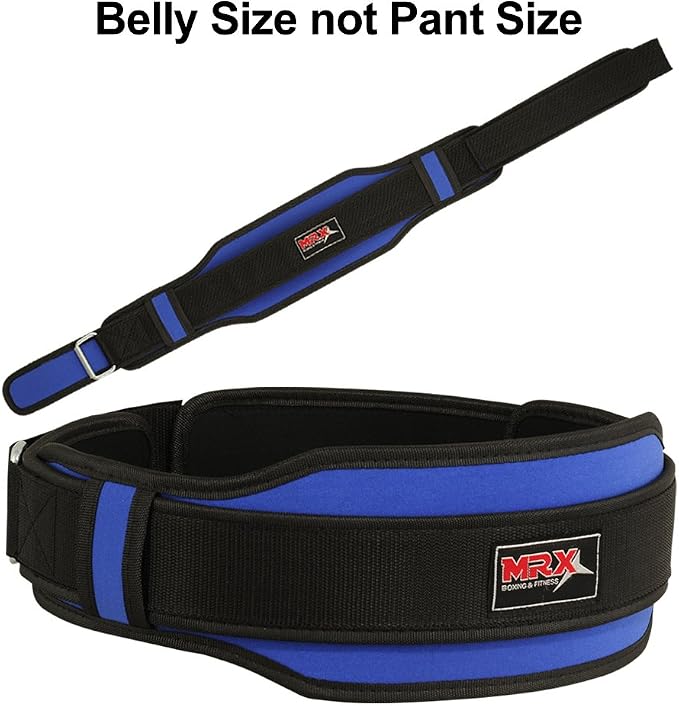 MRX Weight Lifting Belt with Double Back Support Gym Training 5" Wide Belts 11 Colors
