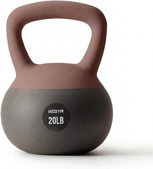 WeGym Soft Kettlebells with Cushioned Impact-Resistant Base and Anti-Slip, Wide-Grip Handle for Home Workouts, Weightlifting, and Full Body Strength Training