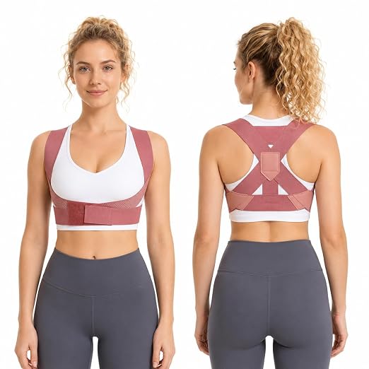 Back Brace Posture Corrector for Women, Adjustable Shoulder Support Strap, Invisible Back Straightener, Lightweight Breathable Posture Support for Daily Comfort, Office and Home Use