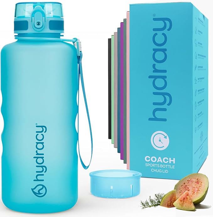 Hydracy 2L Large Water Bottle, 100% BPA Free Tritan Plastic, Leakproof, Zero Condensation, Motivational Timeline, Safe, Non-Toxic, Durable, Smart Design | BPA-Free Tritan, Leakproof Flip-Top Lid,No-Sweat Sleeve,Carry Strap,Daily Intake Tracking for Gym...