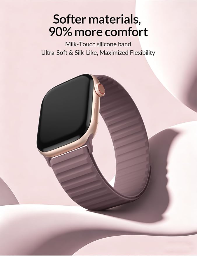 Patented Magnetic Silicone Sport Band for Apple Watch Bands for Women Men | Soft Silicone Solo Loop 40mm 38mm 41mm 44mm 45mm 42mm 49mm, Sport Strap for iWatch Series 11 10 9 8 7 6 5 4 3 2 1 SE Ultra