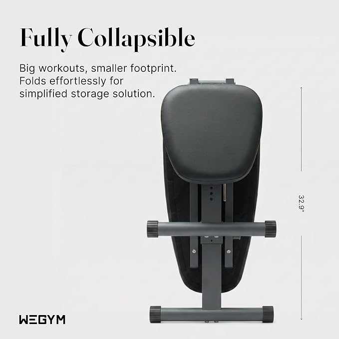 WeGym Workout Bench, Adjustable and Collapsible for Home Gym Training | Adjustable and collapsible design, comfortable bench, home gym strength training