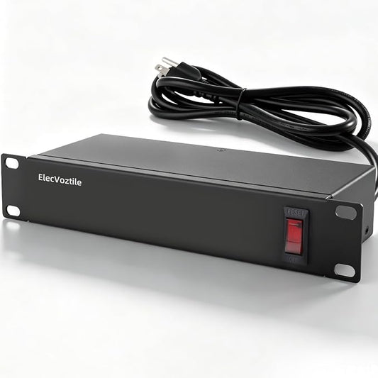 10 inch Rack PDU, 4 Rear Outlets, Surge Protected, Metal Case | Heavy Duty, 15A Overload Switch, 1U RackMount, Rear Power Cord, Fits 10-inch Mini Server Rack