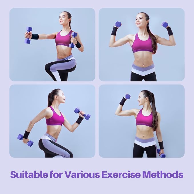 Zempox Hand Weights for Women at Home 2-5 lb Light Adjustable Dumbbells Set | Adjustable 2-5 lb(A Pair 4lb 6lb 8lb 10lb), 4-in-1 Design, TPU Soft Grip, Quick Weight Change, Compact for Home, Gym, Office