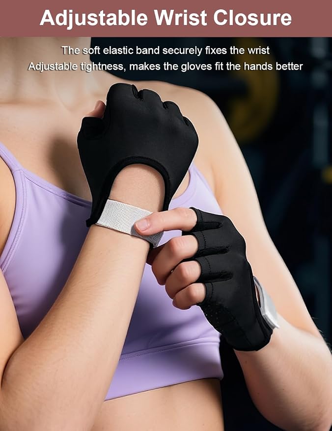 SUJAYU Gym Gloves for Women Men Workout Gloves Women Men, Anti-Slip Breathable Gym Essentials Women for Weightlifting Cycling Training, Guantes para Gym Mujer
