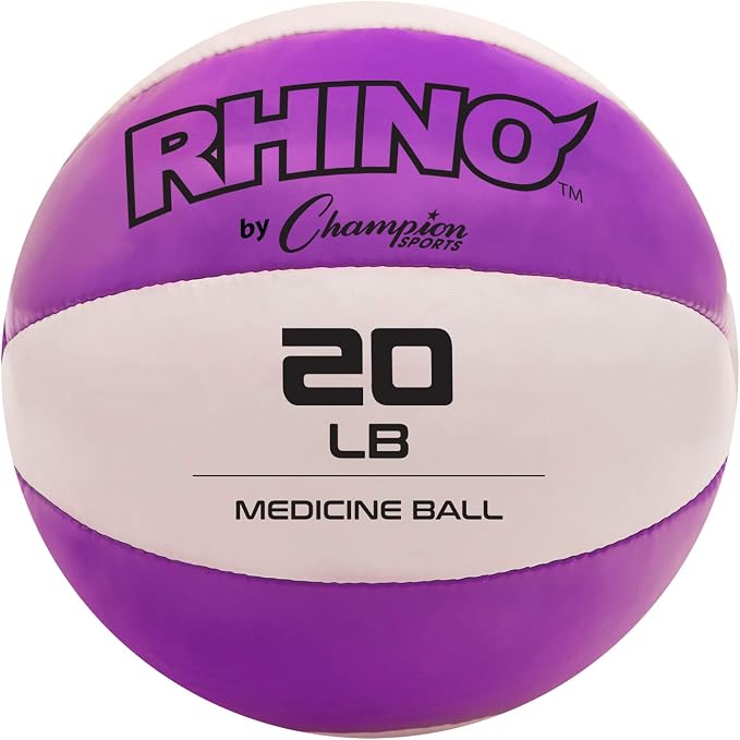 Champion Sports Leather Medicine Balls – Durable Weighted Balls for Strength, Core & Conditioning Training