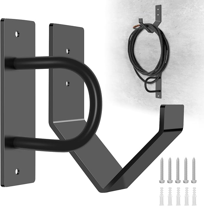 Heavy Duty Battle Rope Wall Anchor Kit with 1 Storage Hook, Wall Mount for Home Gym Training