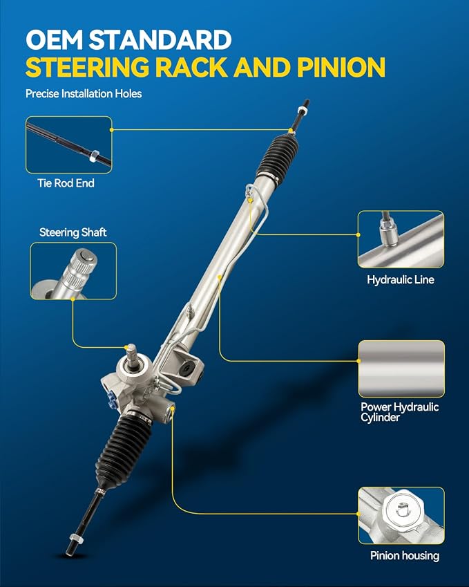 PHILTOP Power Steering Rack and Pinion for 2001-2004 Sebring/Stratus | No.22356, 5093808AA, 5093816AA, 4764402AD