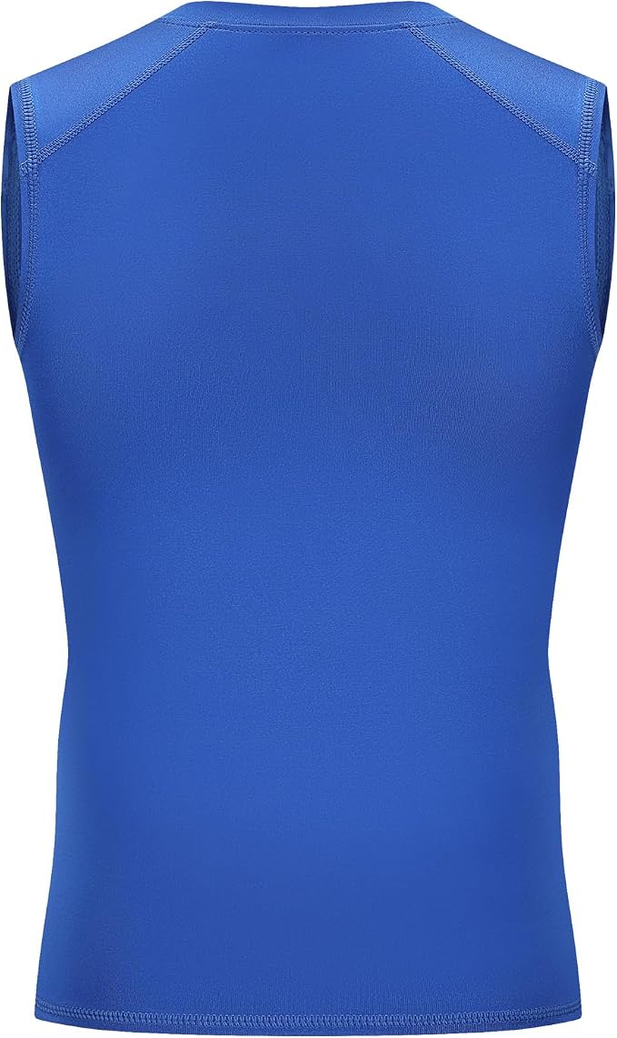 Youth Boys Sleeveless Compression Shirt Basketball Football Undershirt Quick Dry Kids Athletic Tank Tops for Workout