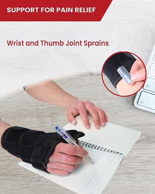 Wrist Brace Thumb Spica Splint for Carpal Tunnel, Left Hand | De Quervain's Tenosynovitis, Tendonitis & Arthritis, Trigger Thumb Support for Men and Women, Large