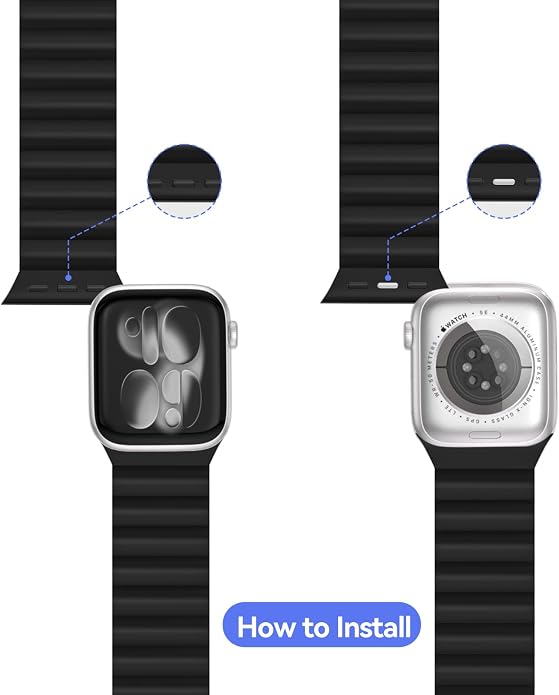 X-it Magnetic Watch Band for Apple Watch Ultra 49mm, 46mm/45mm/44mm, Silicone Sport Strap with Strong Magnet for Men and Women, Compatible with Apple Watch Series 11/10/9/8/7/6/5/4/3/2/1 and SE