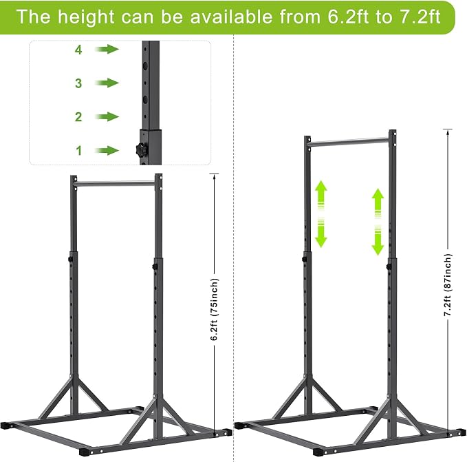 SELEWARE Dip Bar Attachment for Power Rack, 2 x 2 Tube, Multi Grip Handle | Fully Welded Steel Design, Stable Support for Dips, Pull Ups and Strength Training, Ideal for Home Gym Workouts