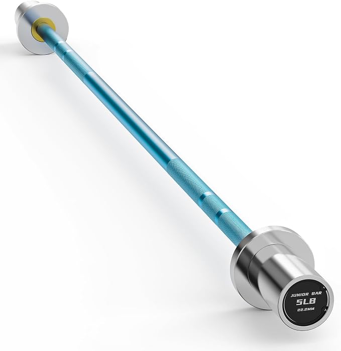 5LB Mini Barbell Bar 4ft Technique Training Barbell For Beginner Women kid | PAPABABE 5LB Mini Barbell Bar 4ft Technique Training Barbell for Beginner Women kid 2-inch Plate Barbell for Home Gym Fitness