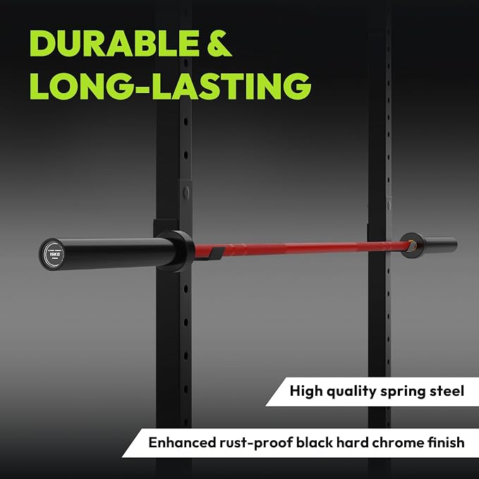 HANDBODE 35 lb Olympic Barbell 6.5 ft, 2 Inch Womens Bars, 1000 lb Capacity | Spring Steel Construction, Knurled Grip, Weightlifting, Bench Press, Deadlift, Squat, Home Gym Strength Training