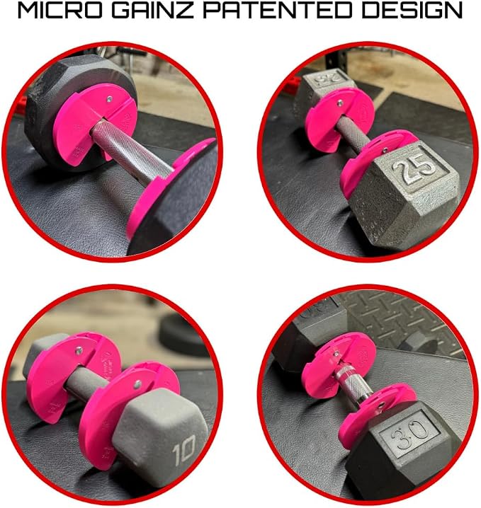 Micro Gainz 1.25LB Dumbbell Fractional Weight Plates, 2-Piece