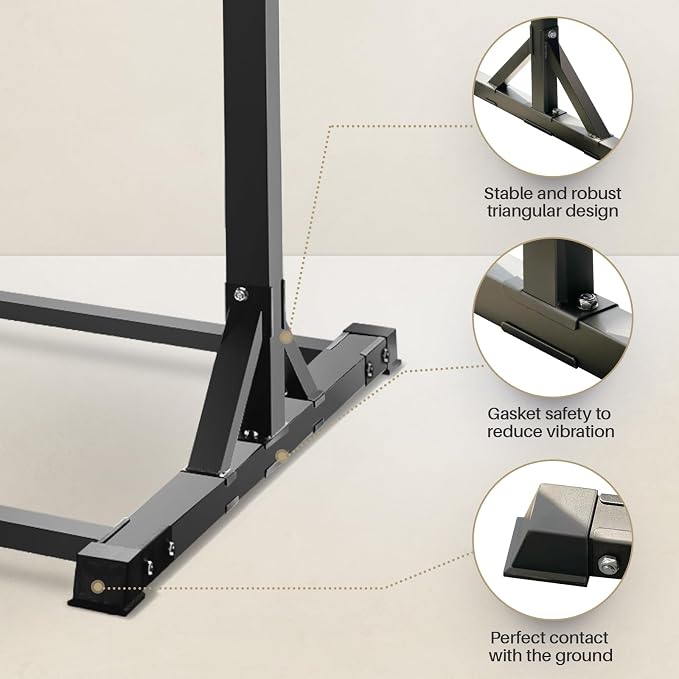 Pull Up Station, Bongkim Power Tower Portable Pullup Bar Station, Pull Up Bar for Home Gym, Pull Up Tower Station 330LBS