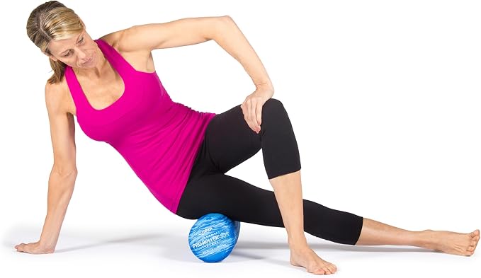 OPTP PRO-Roller Soft Density Foam Roller – Round, Short Blue, 18" x 6" | Low density soft foam roller for physical therapy, Pilates, yoga foam roll exercises, and muscle recovery, blue 18" x 6"