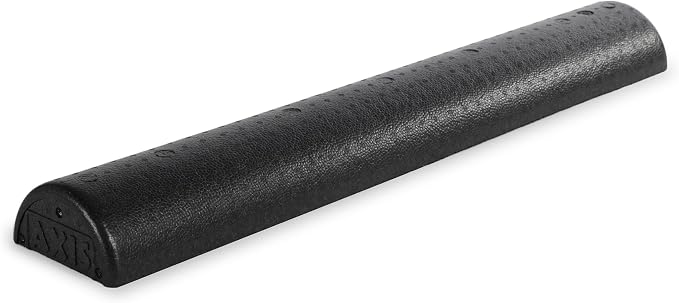 OPTP AXIS Firm Density Foam Roller – Half-Round, Black, 36" X 3" | High density firm foam roller for physical therapy, yoga, Pilates, fitness exercise & sports training, Heat-molded EPP foam