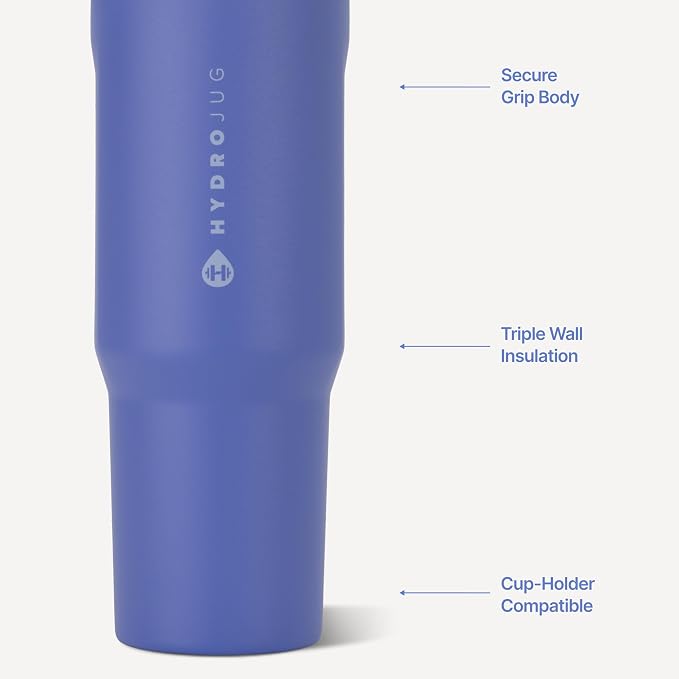 HydroJug Sport 40 oz Insulated Stainless Steel Water Bottle, Berry Pop