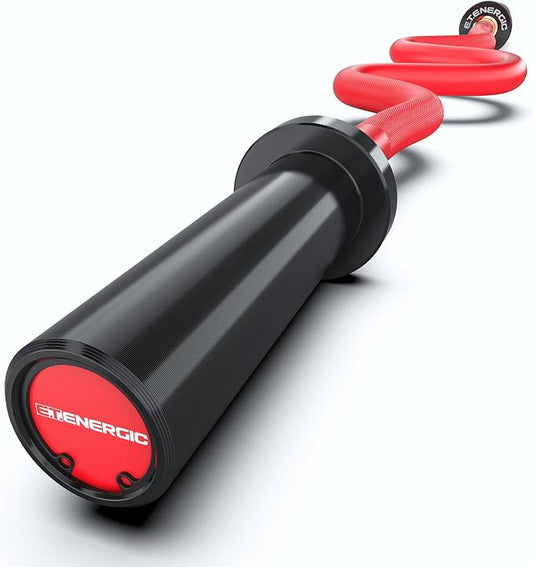 47” Solid Steel Olympic Curl Bars, 500LB | EZ and Super EZ curl bars with knurled grips, rotating sleeves, solid steel build, and 2-inch Olympic plate compatibility