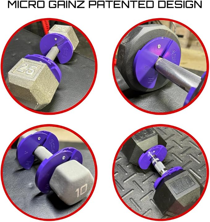 Micro Gainz 1.25LB Dumbbell Fractional Weight Plates, 2-Piece