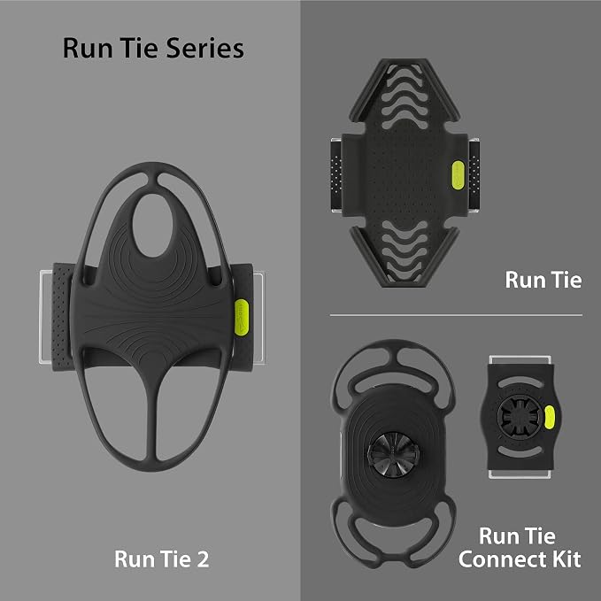 BONE Run Tie 2, Universal Running Phone Armband for 4.7"-7.2" Smartphones | Sweat Wicking, Dual-Layer Comfort, Skin-Friendly Washable Silicone Strap, Running Phone Arm Holder for Workouts (Size L)