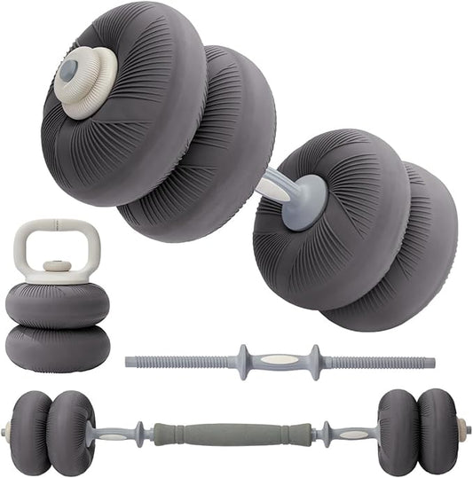YOTTOY Weights Dumbbells Set,Free Weight Set with Connector, 4 in1 Dumbbells Set Used as Barbell, Kettlebells, Push up Stand, Weight Plate, Fitness Exercises for Home Gym