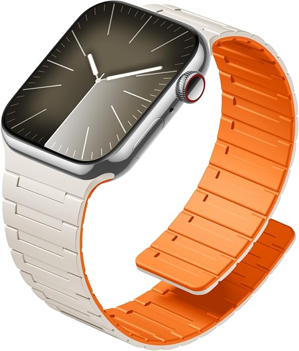 SNBLK Magnetic Watchband Compatible with Apple Watch for Men 44mm 45mm 46mm 49mm 42mm 41mm 40mm 38mm Women, Silicone Sport Strong Magnet Strap for iWatch Series 11 Ultra 3 Ultra 2 Se 10 9 8 7 6 5 4 1