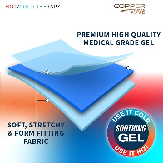 Copper Fit 360 Freeze Compression Sleeve (XX-Large) | Hot and cold compression sleeve for pain relief, swelling reduction, recovery, and joint support.