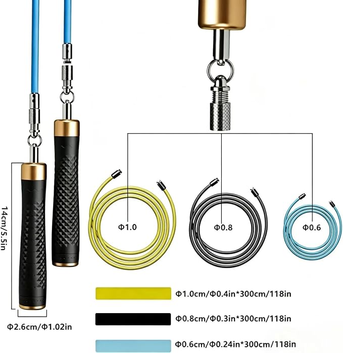Jump Rope, Tangle-Free Rapid Speed Jumping Rope, adjustable jump rope, suitable for women, men, and children, suitable for home gyms, sports and fitness equipment, and slim figures