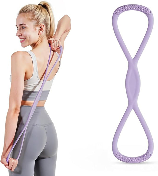 Figure 8 Resistance Band, Figure 8 Resistance Bands for Women Men,Resistance Band Figure for Working Out, Non-Slip Handles, Home Gym, Yoga & Physical Therapy