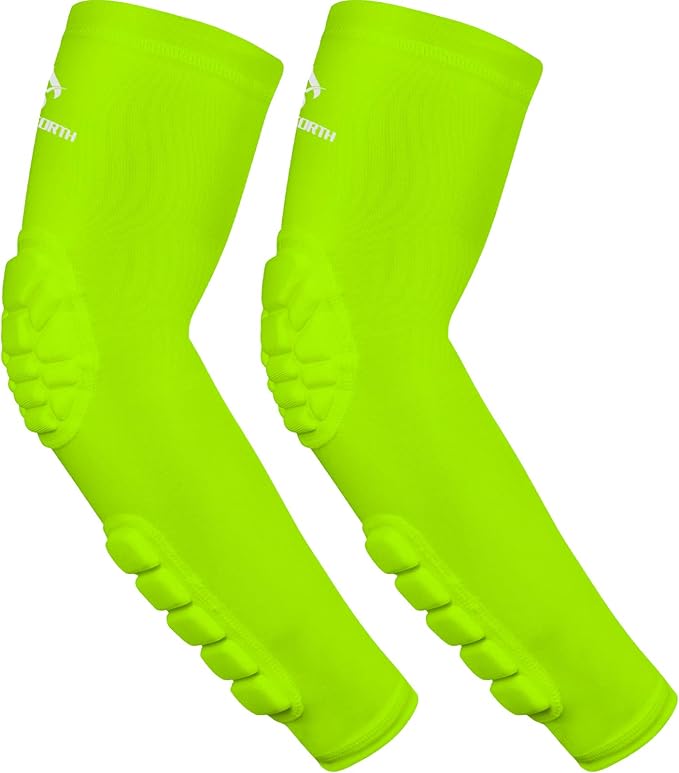 2PCS Padded Elbow Forearm Sleeves Compression Arm Protective Support