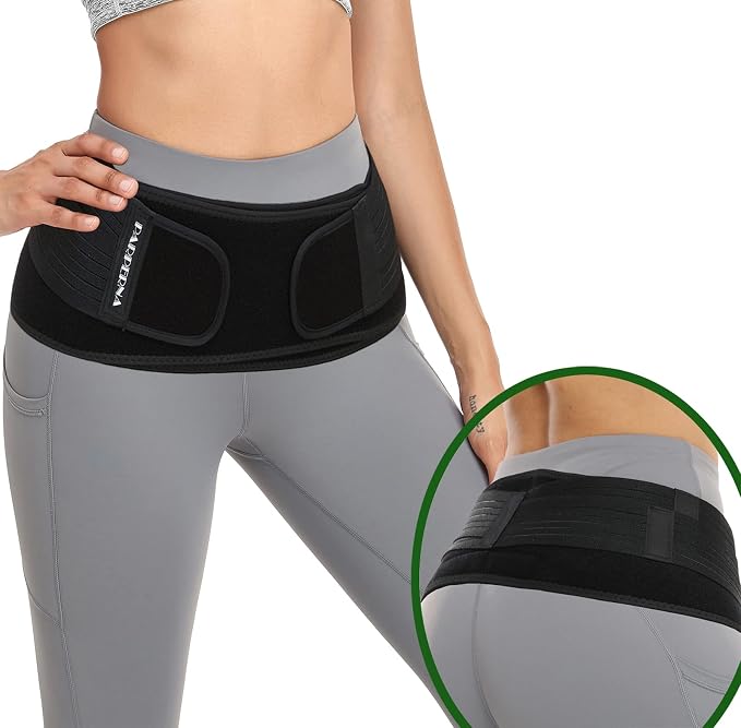 Sacroiliac SI Hip Belt for Women Men SI Joint Hip Belt Lower Back Support Brace Hip Braces for Hip Pain Pelvic Support Belt Adjustable Sciatica Pelvis Lumbar Pain Relief Trochanter | Pelvic Support - Adjustable Sciatica Pelvis Lumbar Pain Relief Trocha...
